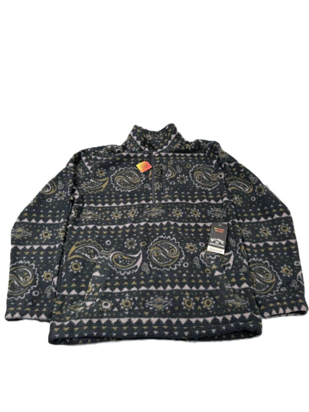 Billabong Boundary Mock Neck Men's Size Medium Sweater Black